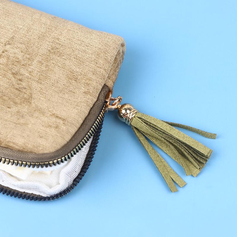 Squisita Borsa Porta Gioielli con Ciondolo a Nappa, Cerniera, Borsa Gioielli, Grande Capacità, da Viaggio, Custodia per Braccialetti