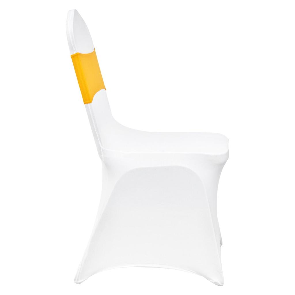 50 Sets Stretch Spandex Folding Chair Covers, Universal Fitted Chair Cover with Chair Sashes, Removable Washable Protective Slipcovers, for Wedding,