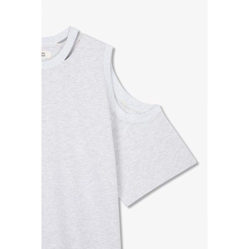 Studio Tomboy Oversized Split Detail Tee  9106222215 