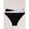 Conjunto de bikini de dos piezas para mujer con cintura alta, escote en V y control de abdomen fruncido.
