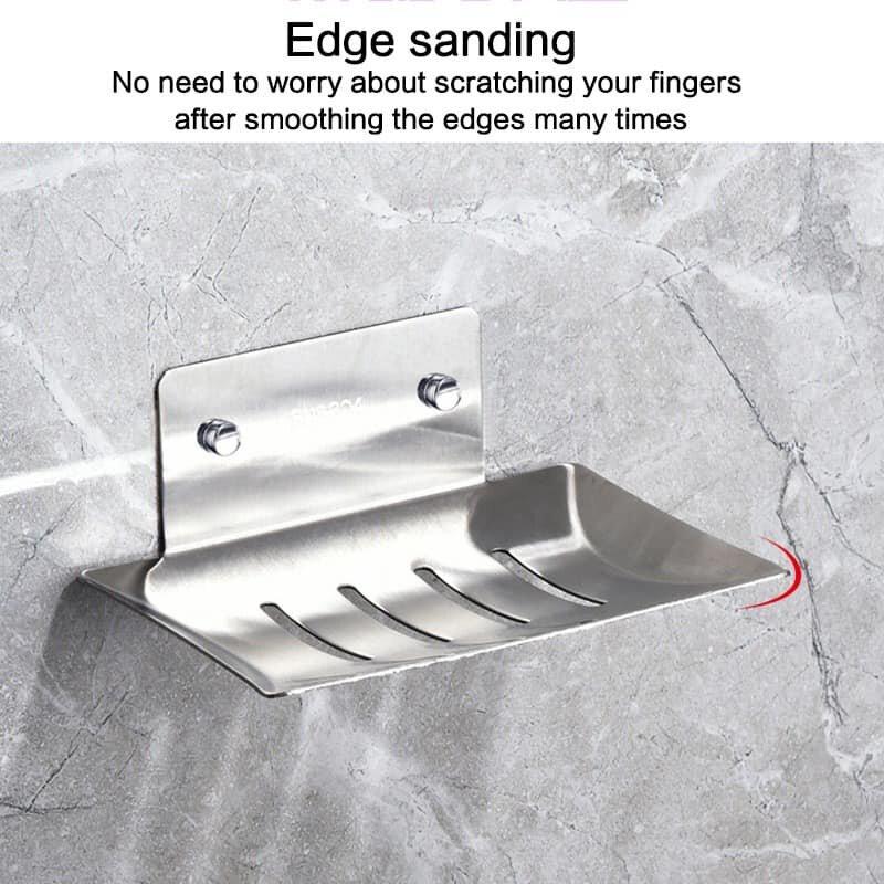 Bathroom Aluminum Alloy Holder Soap Dish with Drain Water Free-Punching Wall Mounted Soap Box Organizer Bathroom AccessoriesGood product