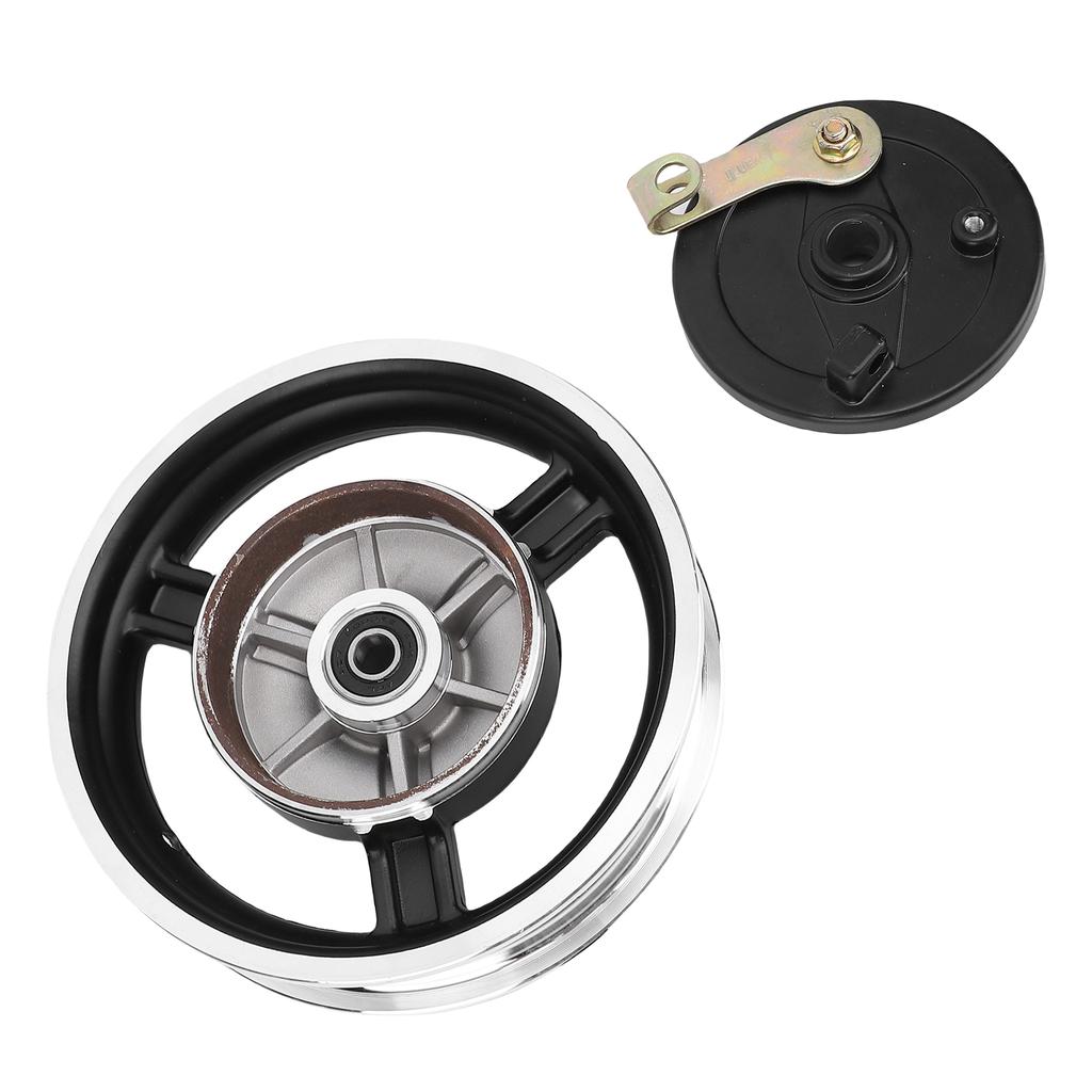 M12 10 Inch Wheel Rim with Drum Brake High Strength Metal for 10X3.0 10X2.5 Tires Electric Scooter Motorcycle