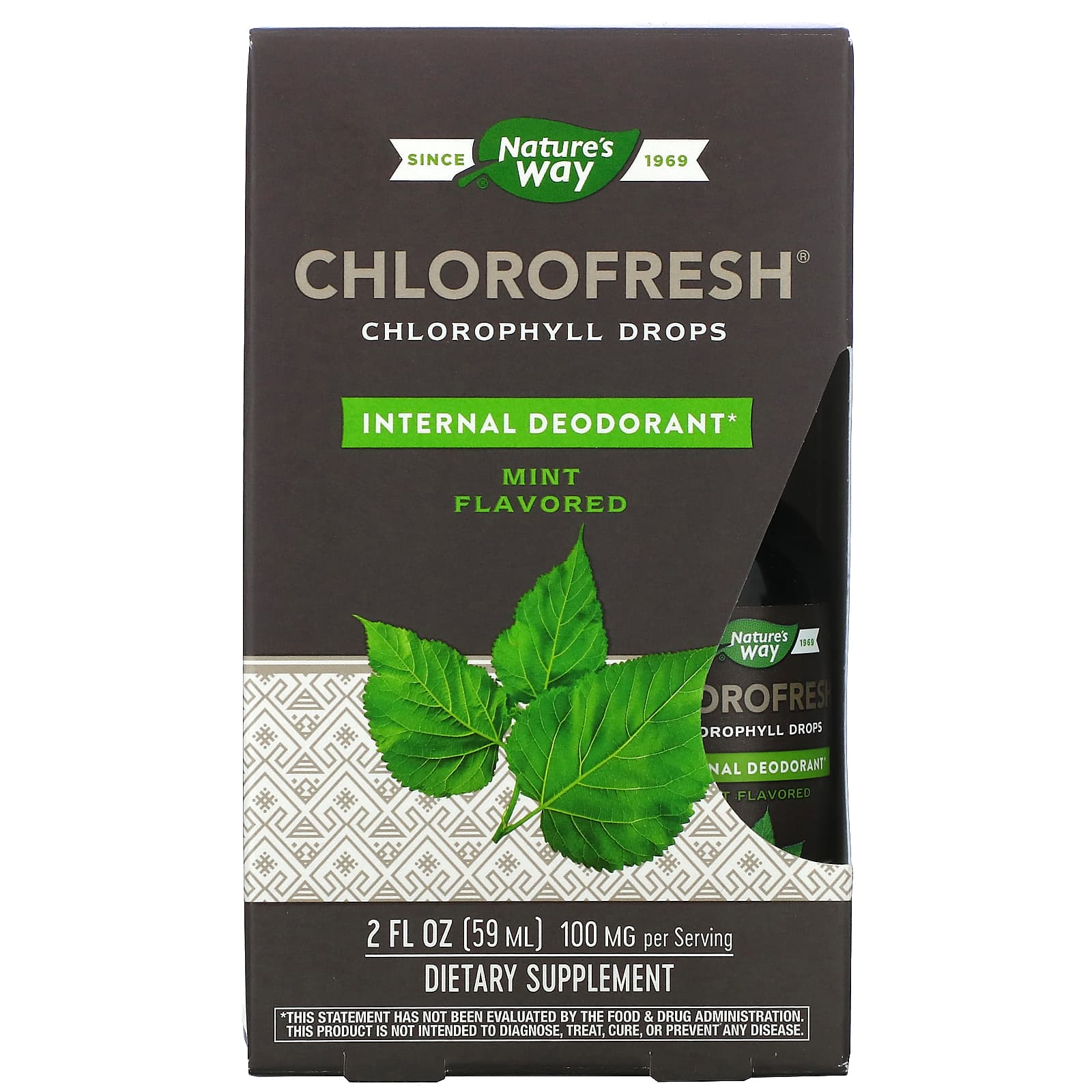 

Nature S Way, Chlorofresh, Chlorophyll Drops, Mint Flavor, 2 Fl Oz (59 Ml)