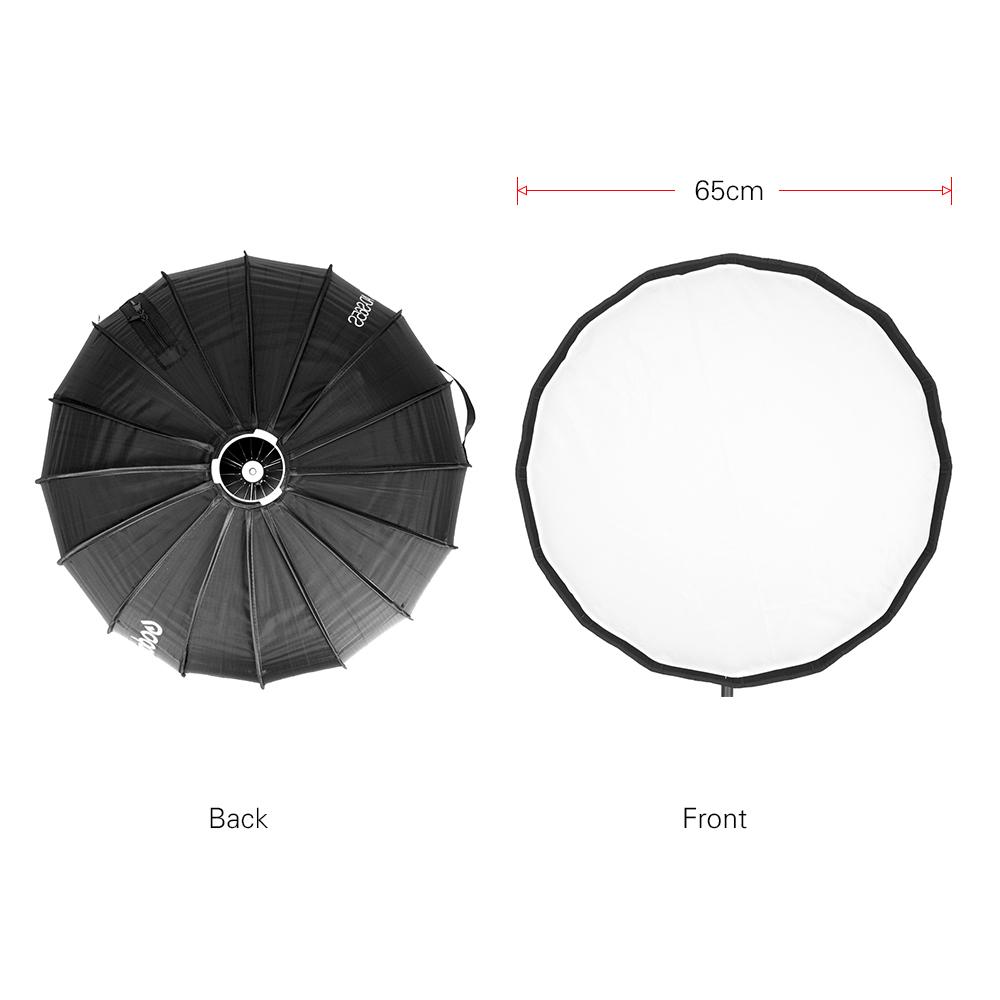 AD S65S 65cm 25.6in Portable Deep Parabolic Softbox Umbrella Godox Mount Fast Installation Silver Reflector for Godox