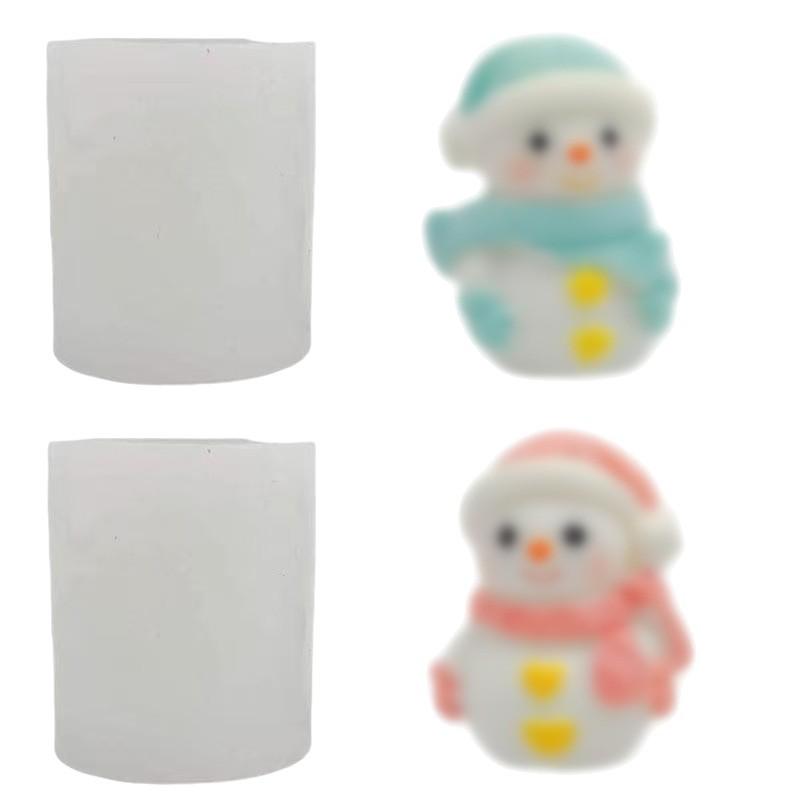 Snowman Scented Candle Mold: DIY Christmas Wax or Resin Ornament