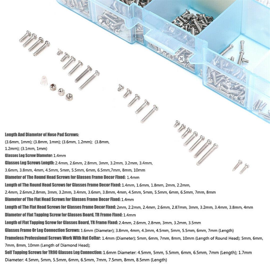13pcs Occhiali Kit Riparazione,Occhiali,da Sole,Cacciavite - Foto 2