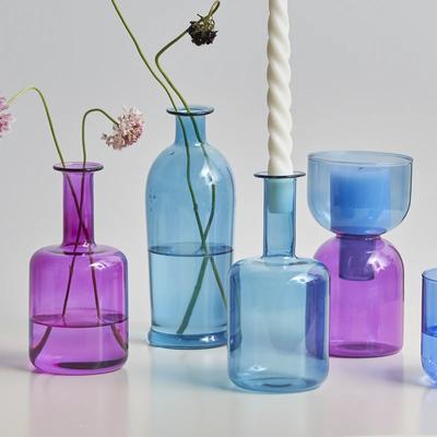 Kerzenhalter für Hochzeitsdekoration Mittelstück Knospenvase Flaschenvase Kerzenständer für Heimdeko Glas-Kerzenständer