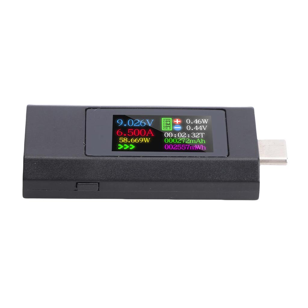 USB C  0-6.5A 0-195W Voltage Current Power Capacity  Color Screen Type C Multimeter for 3C Digital Products
