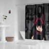 Anime Bathroom Shower Curtain With Hooks, Decorative Bathroom Curtains And Accessories Anime Curtain Decor