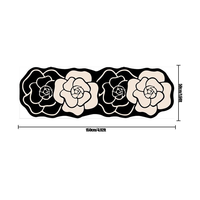 Elegant Camellia-Shaped Carpets, Bathroom Water-Absorbing And Anti-Slip Carpets, Bedroom Carpets - Home Decoration