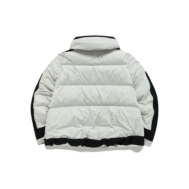 Fila X Mihara Yasuhiro Collaboration Casual Warm Color Block Logo Printed Down Jacket Women Outerwear Gray F11W143904F-GY