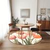 Luxuriöses Blumenmuster Runde Form Fußmatten Küche Flur Läufer Teppich Schlafzimmer Wohnzimmer Weicher Teppich Rutschfester Bereichsteppich