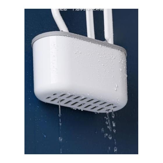 Toilet Brush, Wall-mounted, No Drilling Required, Strong Adhesive, Made of Silicone, Edge Only, Gap Cleaning, Three-in-one Set, Omnidirectional