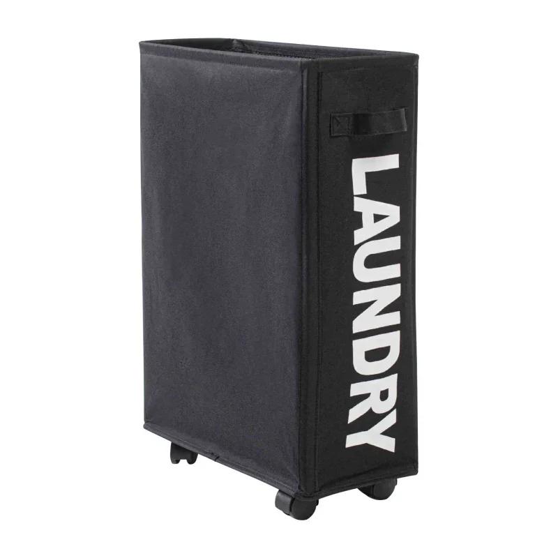 Laundry Basket with Wheels Large Capacity Yoga Mat Storage Basket Multifunctional Foldable Waterproof Dirty Clothes Storage Bag