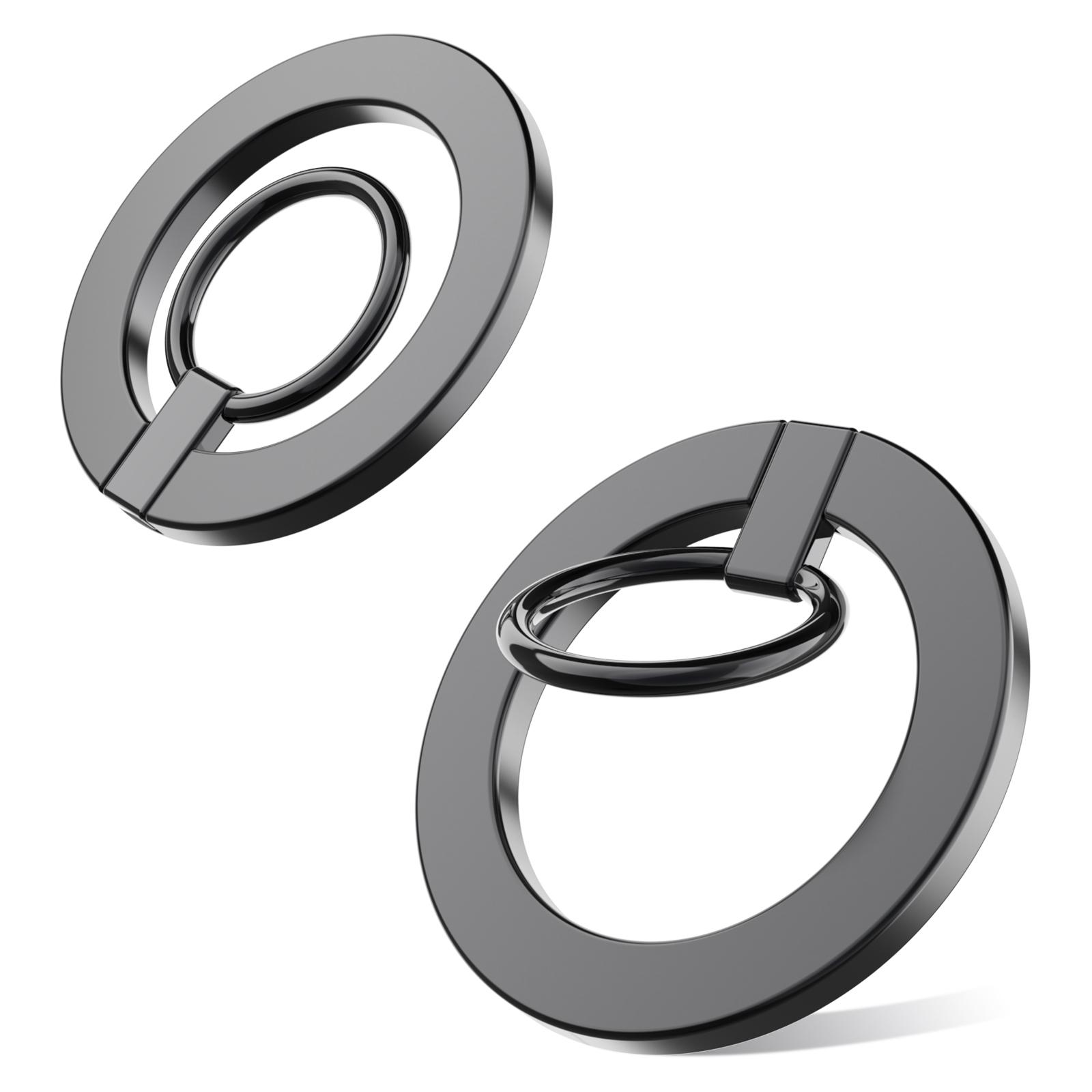 

A675 Magnetic Phone Ring Holder for Cell Phone Grip Stand Finger Ring Kickstand Black