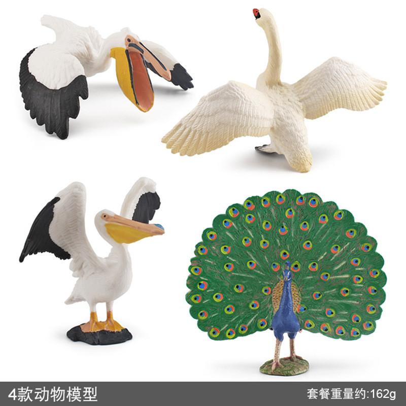

Peafowl Wildlife Pelican Animal Pvc Models For Kids Educational Decor And Toys Animal Models Set