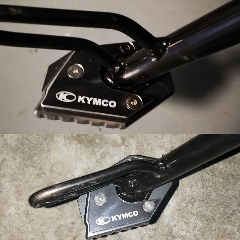 For KYMCO Xciting 250 300 350 400 400i 250i 300i 350i CNC Kickstand Foot Side Stand Extension Pad Support Plate Enlarge Stand