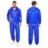 Men Waterproof Hip Hop Dance Outfit Long Sleeve Hooded Jacket with Jogging Pants Raincoat Windbreaker Streetwear Dancewear