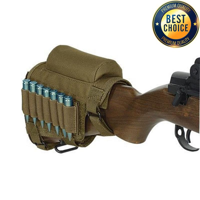 Outdoor Hunting Shotgun Bullets Holder Tactical Shooting 98K Rifle Gun Ammo Pouch Bag Tactical Cheek Rest Bullets Buttstock Pack