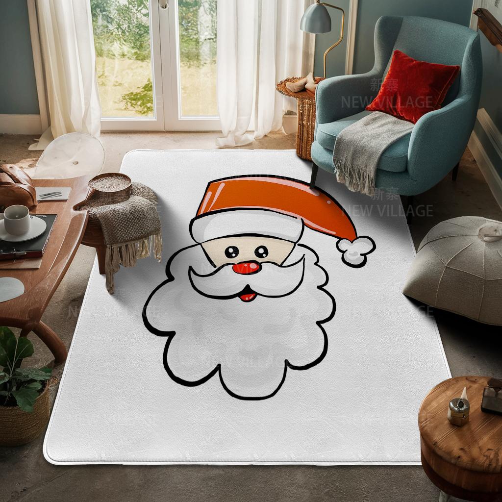 House Entrance Carpet Home Door Mat Living Room Bath Foot Bathroom Non-slip Water Absorption Rugs Bath Merry Christmas Winter