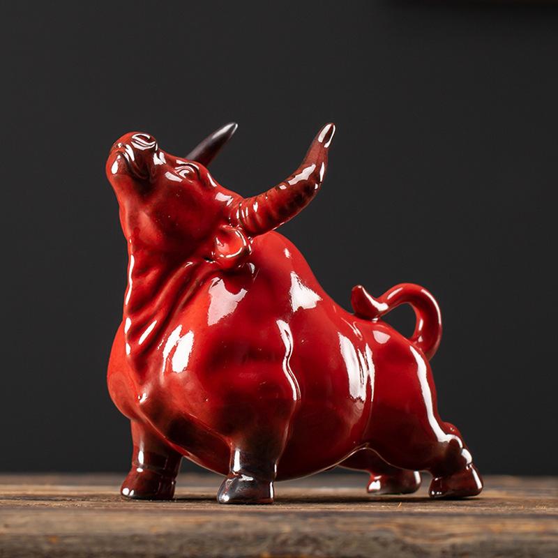 

Ceramic Fengshui Buffalo Small Ornaments To Attract Wealth Chinese Style Home Desktop Decoration Zodiac Ox Gifts