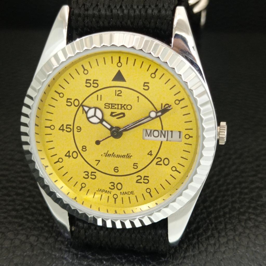 REFURBISHED SEIKO 5 AUTOMATIC 6309A VINTAGE JAPAN MENS YELLOW WATCH a442990-1