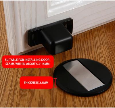 Magnetic Door Stops 304 Stainless Steel Door Stopper Door Holders Catch Floor Nail-free Doorstop Furniture Hardware