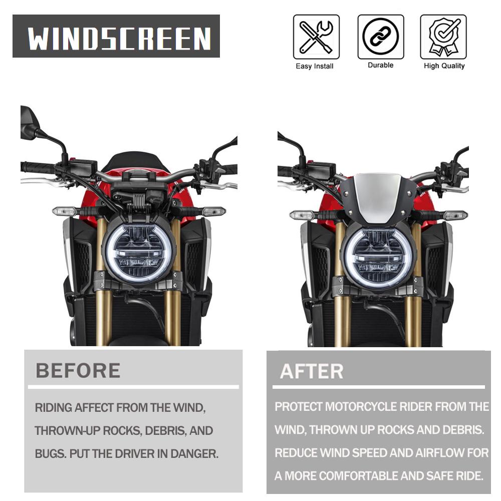 Sport Windscherm Voor Honda CB1000R CB 1000 650 R Motorfiets Voorste Winddeflector Met Beugel Luchtkuip Voor CB650R 650R 2020