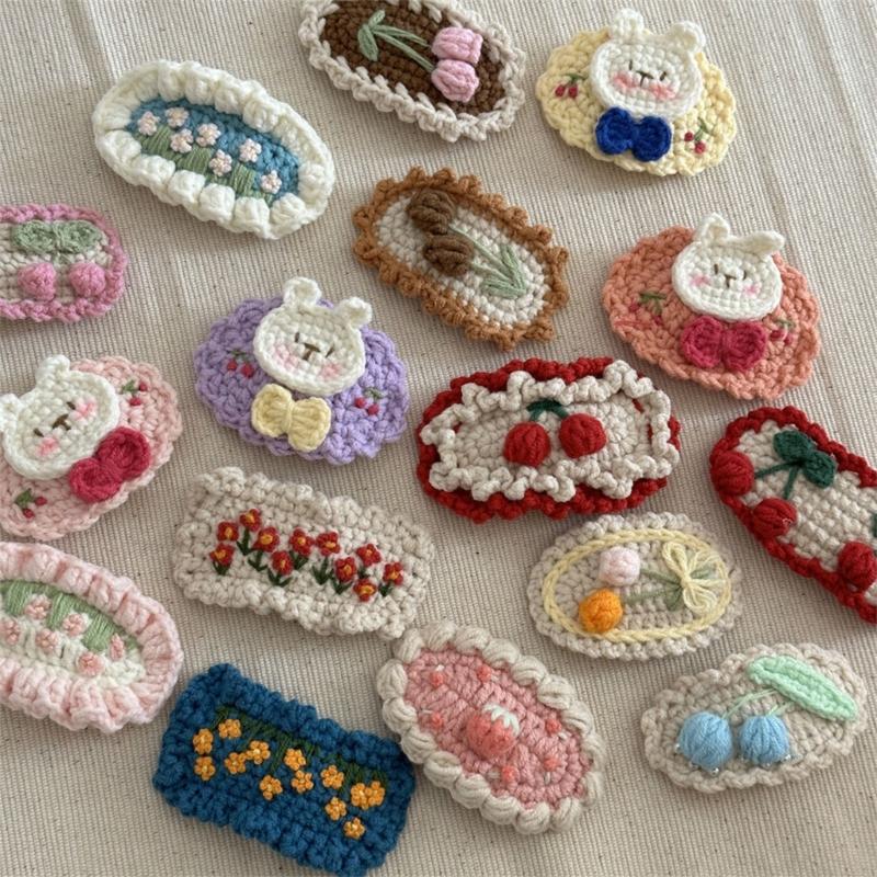 Soft Knit Baby Barrette Cute Hair Clip Knitted Baby Hairpin Warm Baby Girls Hairpin Fashionable Accessory for Your Child