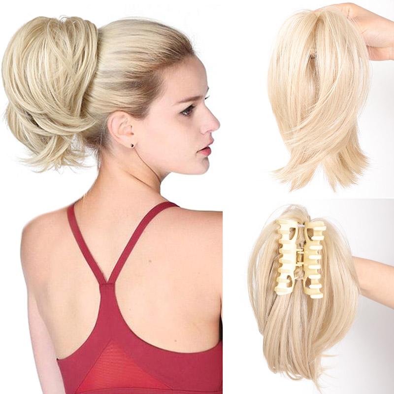 Synthetic Clip Straight Hair Circle Ponytail Wig For Women Ponytail Hair Short Curly Ponytail Extension A Variety of Colors Are Available
