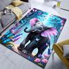 Flowers Butterfly Elephant Printed Carpet for Bedroom Living Room Bedside Sofa Floor Mat Modern Home Decor Area Rug Large Size
