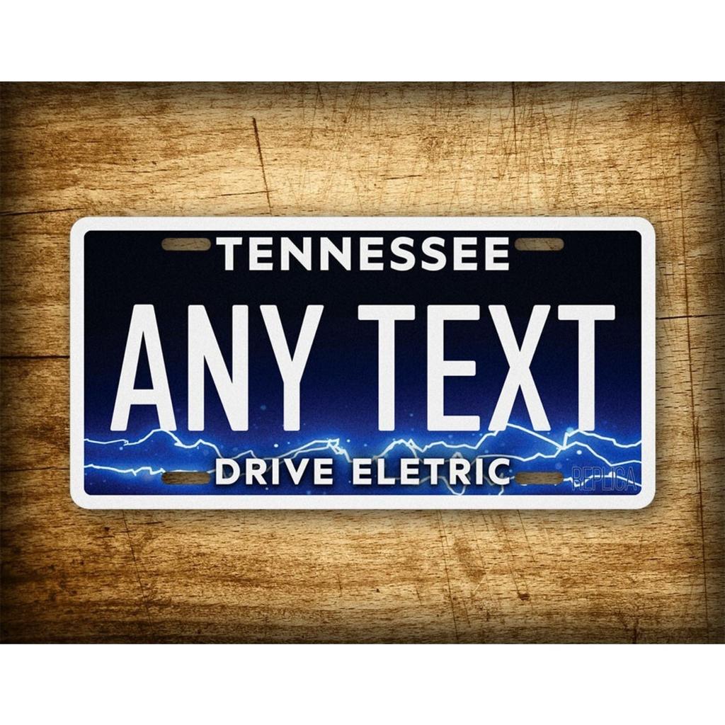 Personalisierter Tennessee Electric Custom Text Schild Metall Wanddekor Wasserdicht