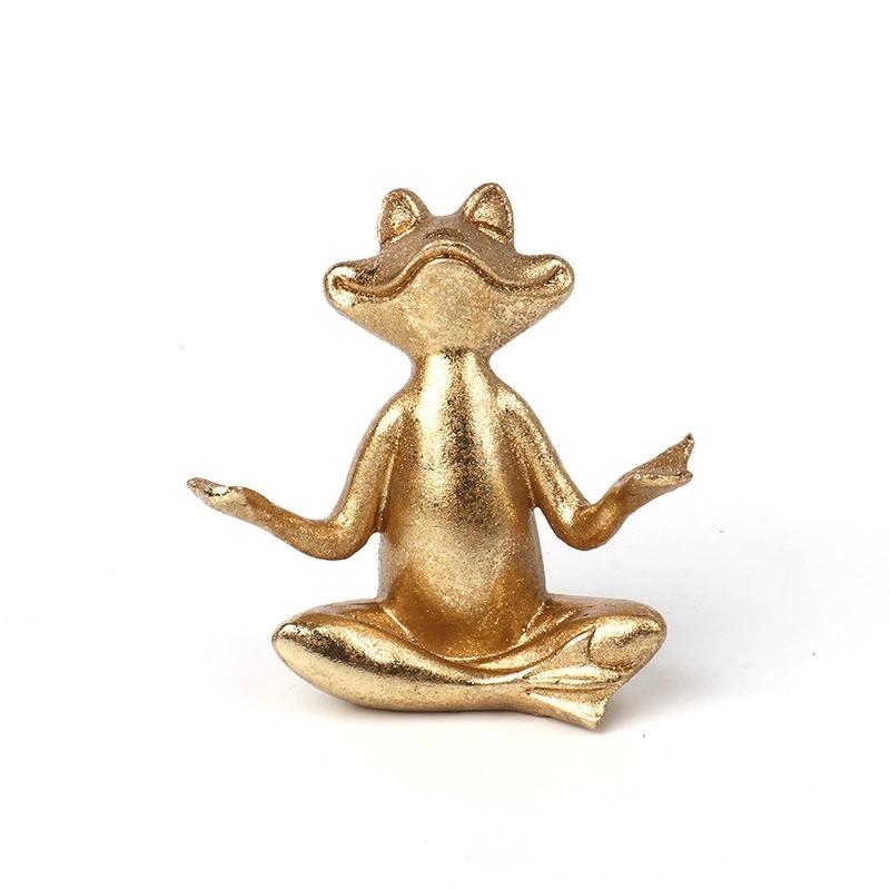 

1/3Pcs Gold Yoga Frog Figurines Modern Living Room Desk Table Home Office Bookshelf Decoration Animal Statue Resin Ornaments