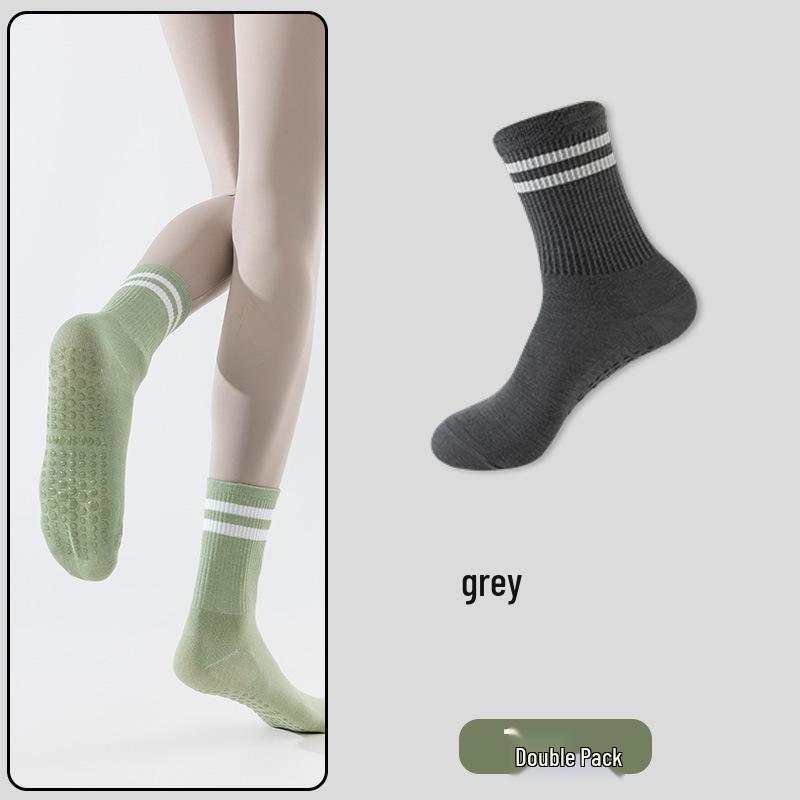 Women's Non-Slip Mid-Calf Yoga Socks for Dance, Pilates & Fitness