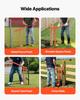 91.4 Cm T Post Puller, Heavy Duty Fence Post Pullers with Puller Plate & 119 Cm Lifting Chain, Labor-Saving T-Post Remover Tool for Round Fence Posts,