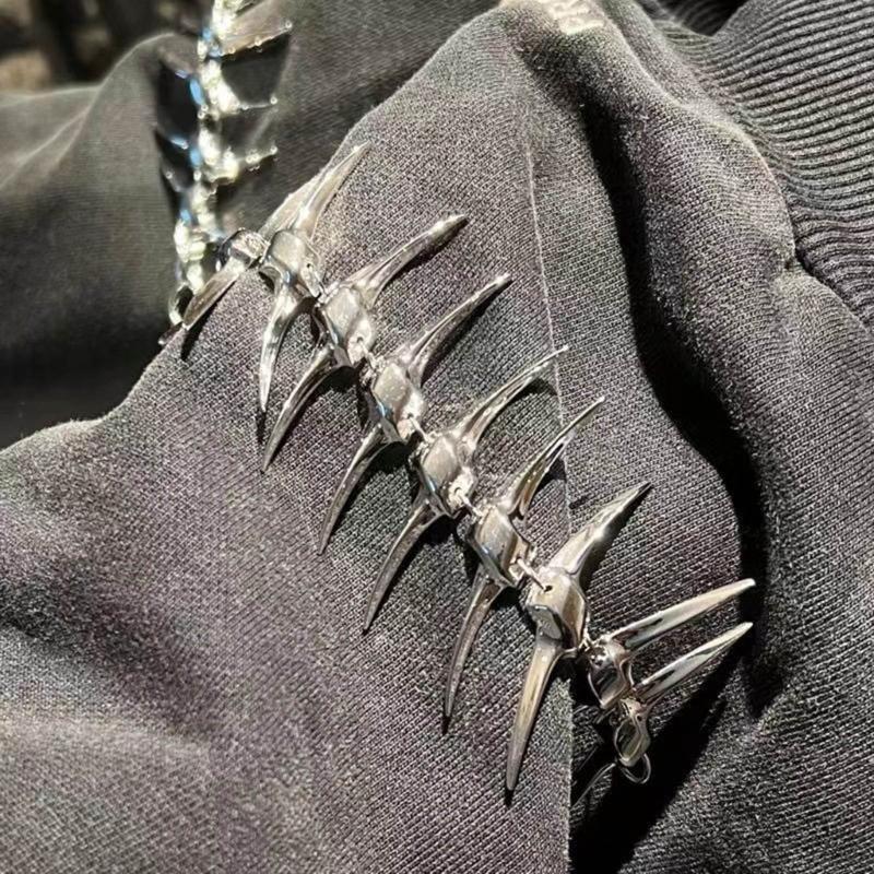 Thorn Fish Bone Chain Bracelets Hip Hop Couple Bracelets Fashion Bangles Punk Style Jewelry Link Chain Charm Bracelets