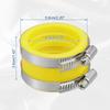 ACROPIX 45mm ID Rubber Yellow Motorcycle Carburetor Adapter Inlet Inlet Pipe Manifold Adaptor Boot Sleeve Interface (2 Clamps)