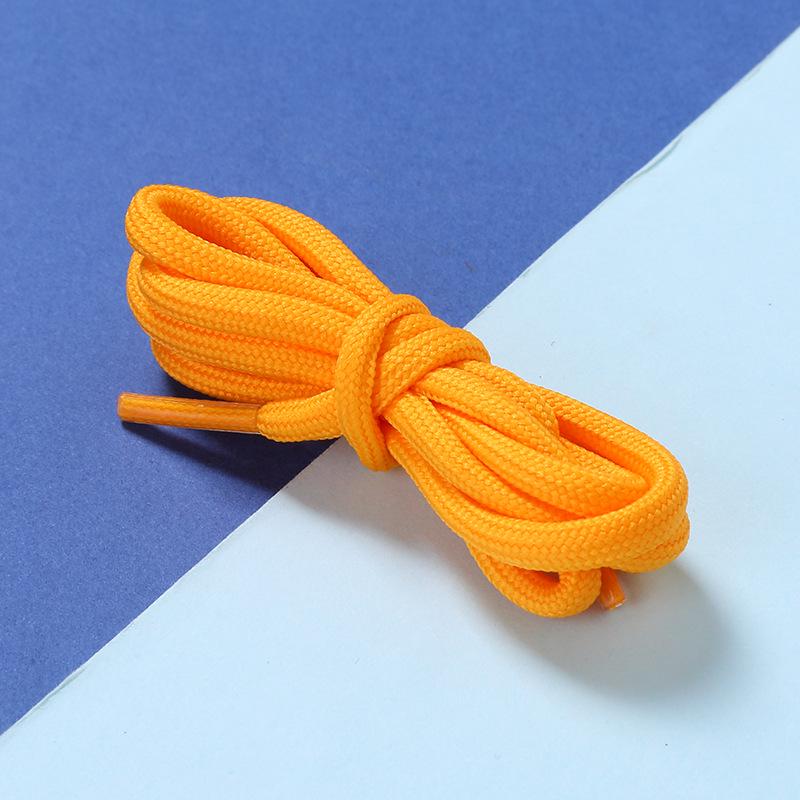 White Polyester Round Shoelaces for Hiking, Dad Sneakers, & Basketball Shoes