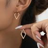 A Suit of Fashion Simple Originality Multielement Metal Triangle Quadrate Earrings Sets for Women Birthday Party Jewerly Gifts