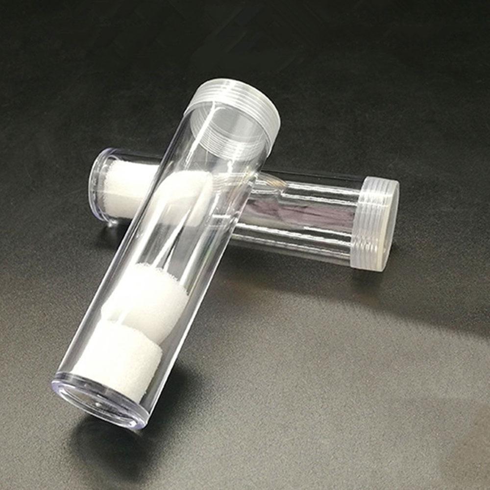 10 Pack Clear Plastic Coin Tube Holders with 21mm Diameter Capacity Shockproof Sponge Pads and Airtight Seal for Protection