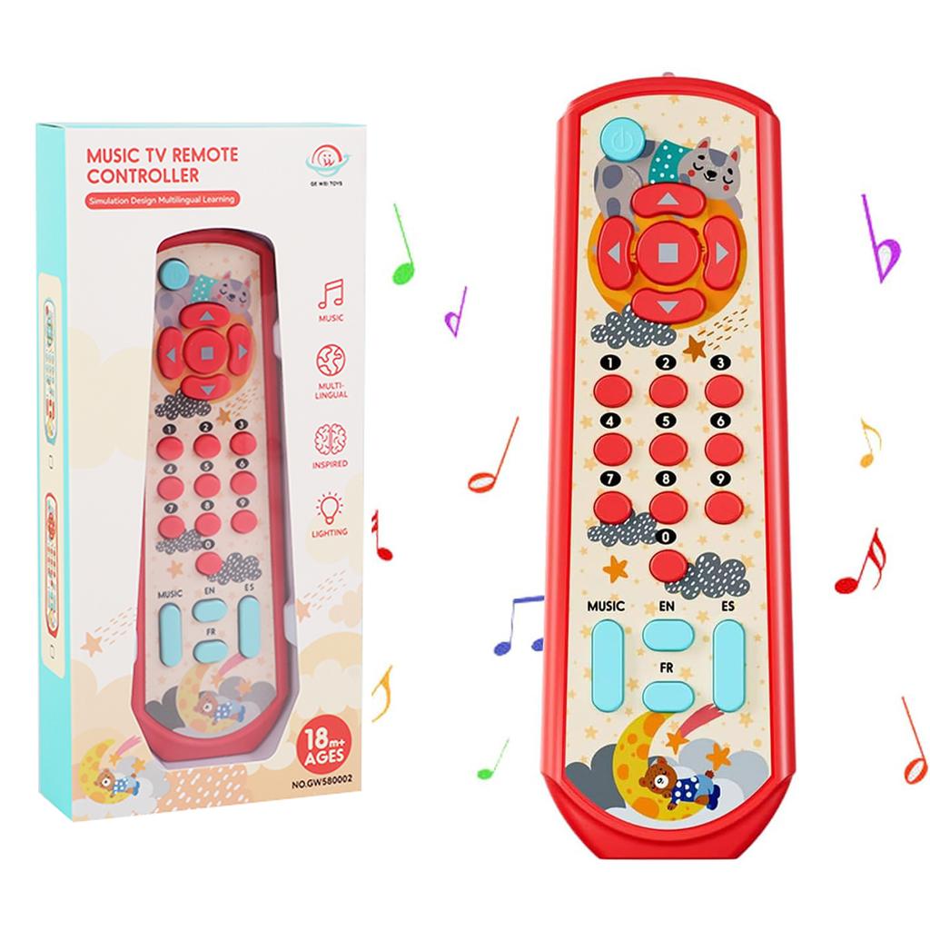 Baby Remote Control Toy, Artificial Mobile Phone, Early Education Game Button, (Requires Preparing Two No. 7 Batteries)
