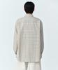 MUSINSA STANDARD Relaxed Small Plaid Check Shirt [Light Beige/Grey]