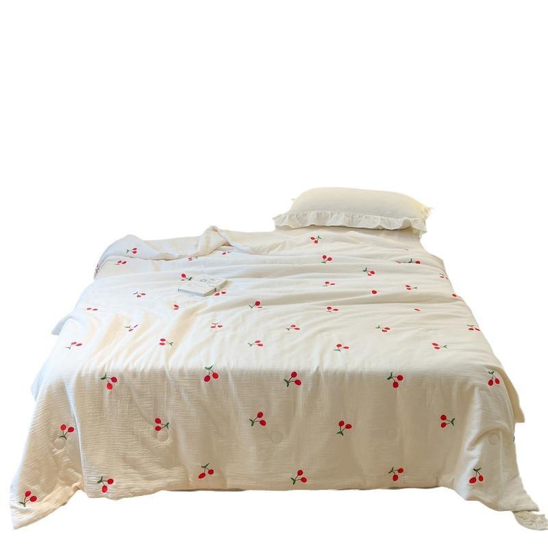 New Class A Small Fresh Double-layer Wrinkled Yarn Washed Cotton Summer Quilt Summer Cool Quilt Air Conditioner Quilt