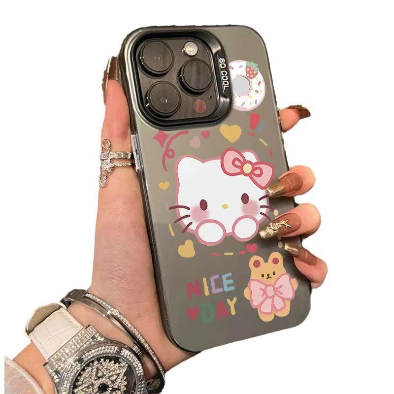 Kt Cat Is Suitable for 16pm/15promax Apple 14plus Mobile Phone Case 13/12 Soft 11 Simple 78p/xr