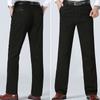 Men’s Breathable Casual Pants Cotton High Waist Lightweight Straight Trousers for Male Comfortable Fit Loose Business Work Dress Pant with Pocket