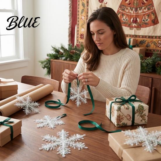 Festival Decorative Hanging Foil Tinsel Snowflake Ornament Pcs Christmas Ornaments 30 White Glitter Artificial Snowflakes