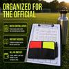 3PCS PVC Soccer Referee Card Set Foldable Record Paper Convenient Protective Cover  Football Matches