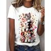 Women's Cute Cat Printed T-shirt