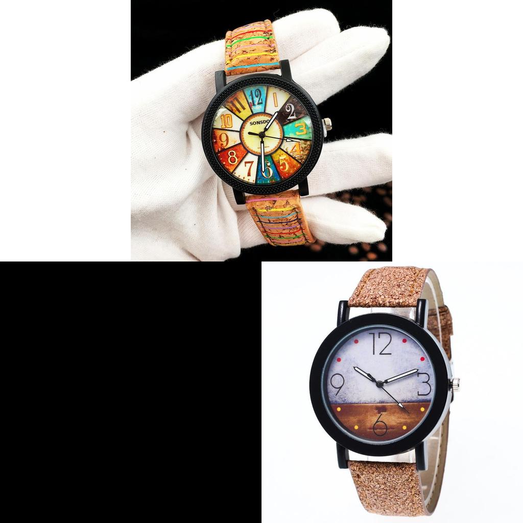 Damenuhr Vintage Herrenuhr Armbanduhr Edelstahl Leder Armband Quarz Trend Analog