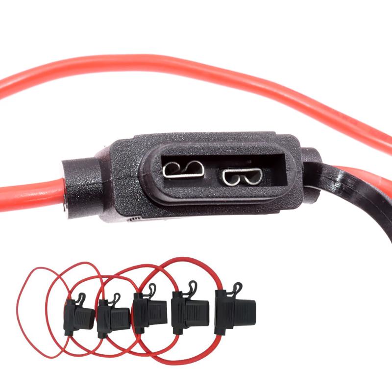 In Line Automotive Fuse Socket Mini Blade Waterproof Fuse Holder Splash-Proof 32V 50A With Fuse Blade Disconnect Switch Socket